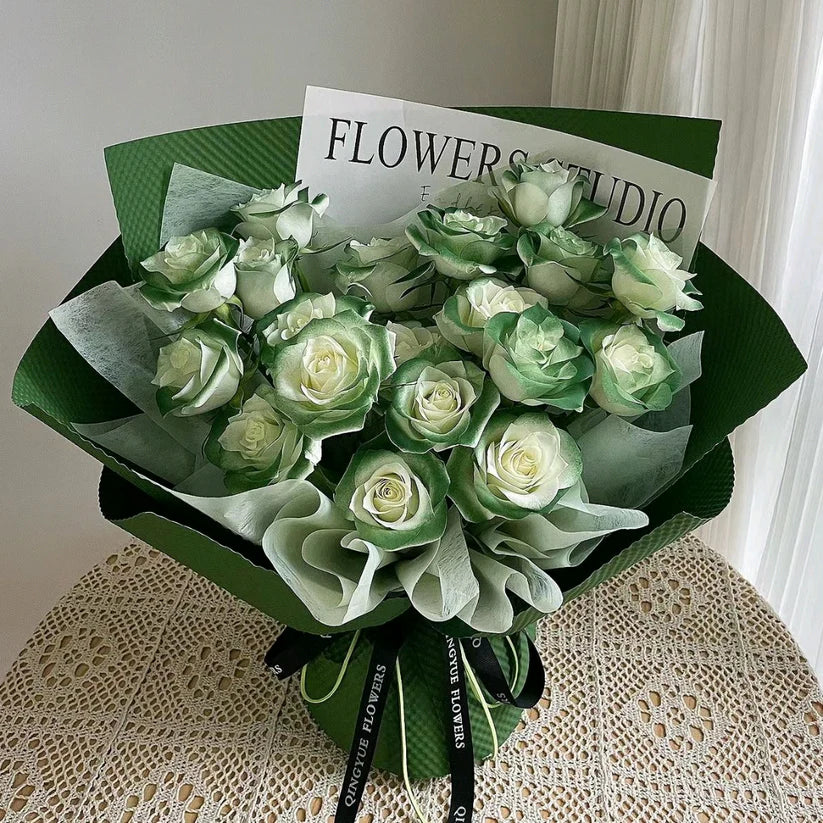 蘇格蘭綠玫瑰花|Scottish Green Rose Bouquet