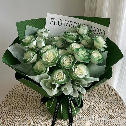 蘇格蘭綠玫瑰花|Scottish Green Rose Bouquet