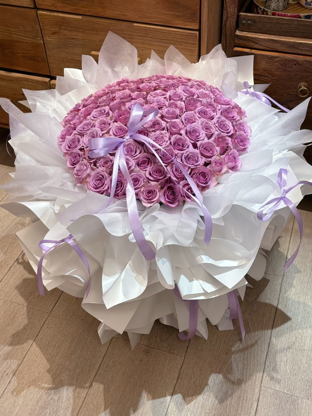 99枝海洋之歌紫玫瑰花束|99 Purple Rose bouquet