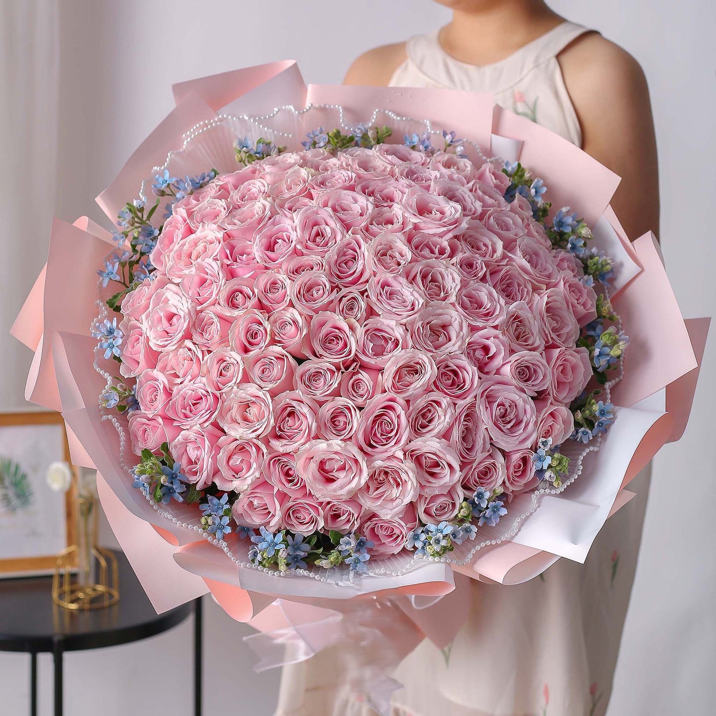 粉玫瑰鮮花束|Pink Rose  Fresh Bouquet 19/33/52/99 Stems