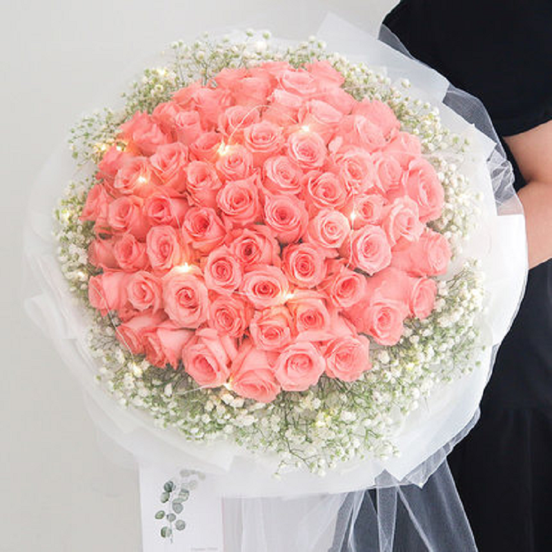 全ての bouquet Rose Pink 99枝粉玫瑰花束|99 – Flowers Rhine 絵画/タペストリー