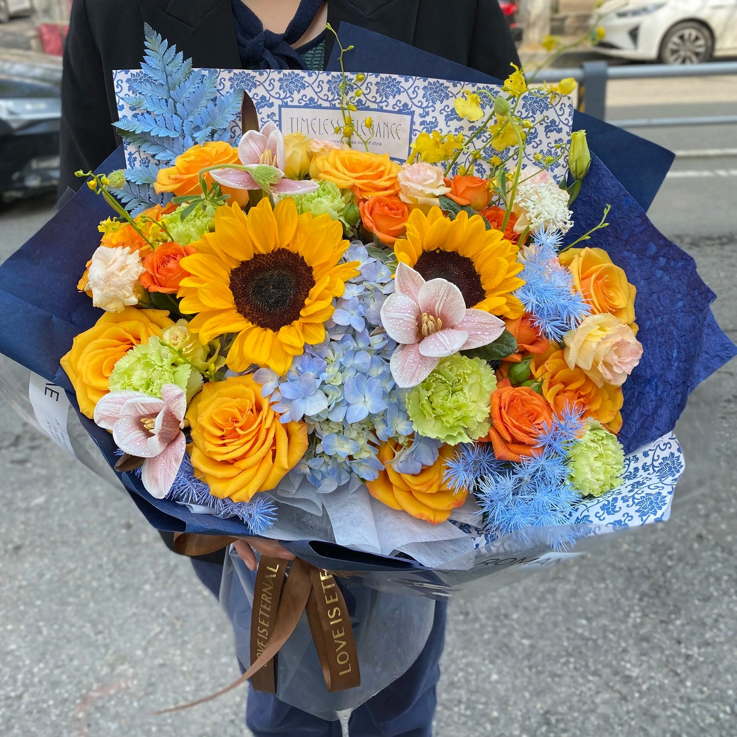 向日葵混搭鮮花束|大花束