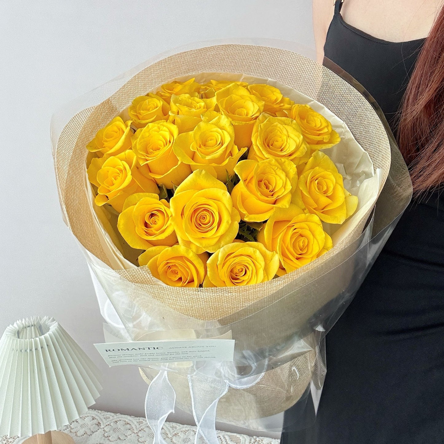 黃玫瑰鮮花束|Yello Rose Fresh Flower Bouquet 9/19/33/52/99 Stems