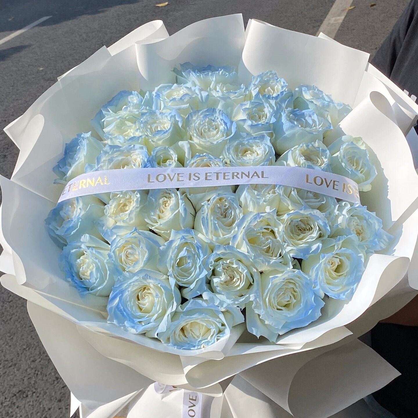 碎冰藍玫瑰鮮花束/時尚風|Blue Rose Fresh Bouquet 33/52/99 Stems