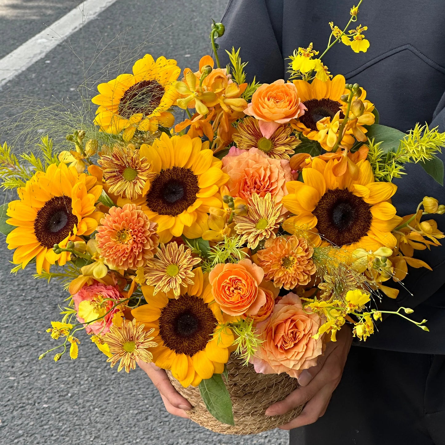 【陽光花園】向日葵混搭鮮花桶