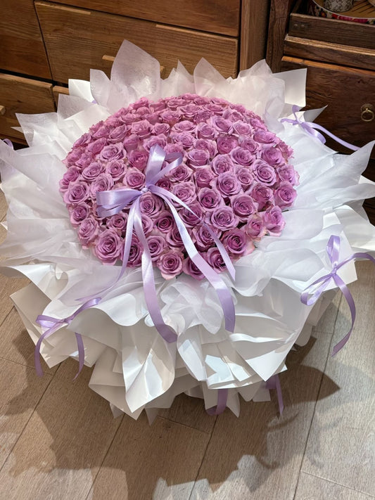 99枝海洋之歌紫玫瑰花束|99 Purple Rose bouquet