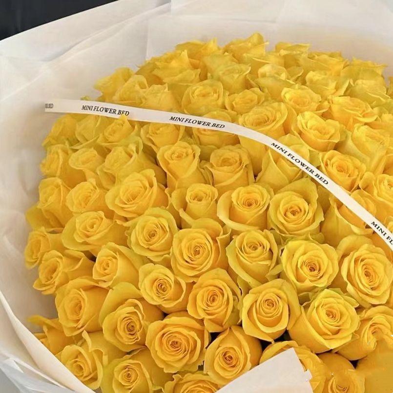 黃玫瑰鮮花束|Yello Rose Fresh Flower Bouquet 9/19/33/52/99 Stems