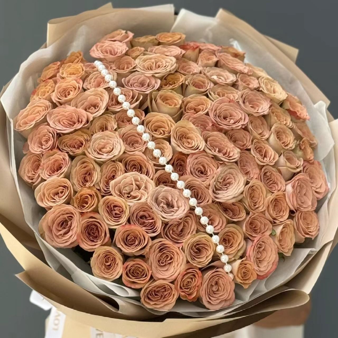 卡布奇諾玫瑰鮮花束/浮生若梦|Cappuccino Rose Fresh Bouquet 33/52/99 stems