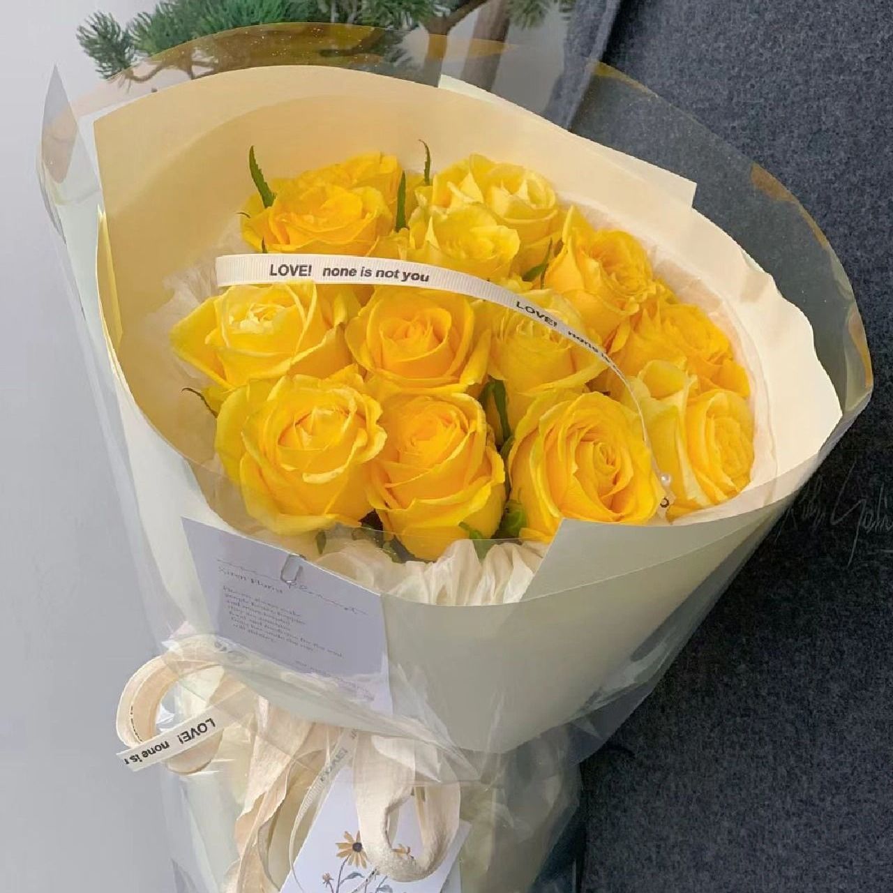 黃玫瑰鮮花束|Yello Rose Fresh Flower Bouquet 9/19/33/52/99 Stems