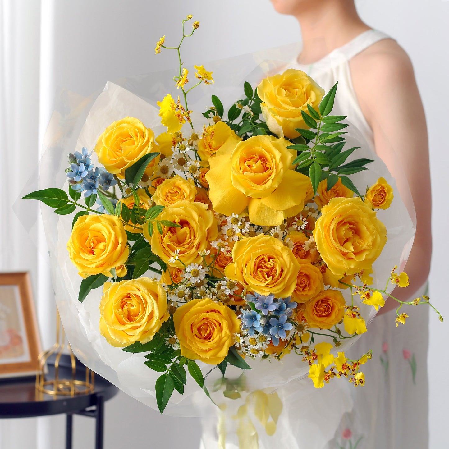 黃玫瑰鮮花束/仙女精靈|Yellow Rose Bouquet