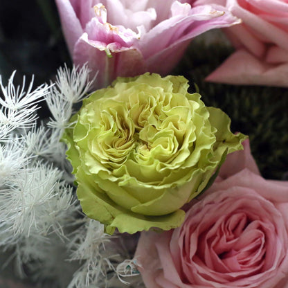 蝴蝶花束|粉荔枝百合白掌混搭鮮花束